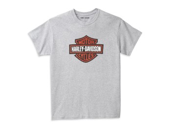 Bar & Shield Grey Graphic Tee T-Shirt