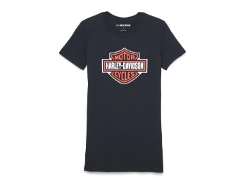 Bar & Shield Graphic Black Damen T-Shirt