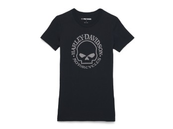 T-shirt da donna Skull Graphic Lady Black Tee