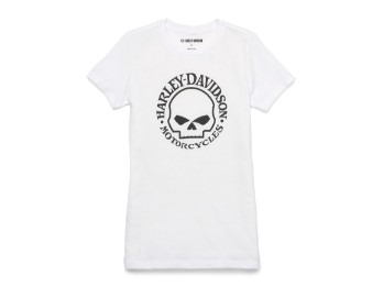 Skull Graphic Lady White Tee Damen T-Shirt