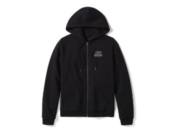 Willie G Skull Full Zip Fleece Hoodie Damen Sweatshirt