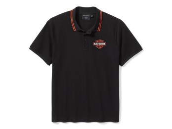 Bar & Shield Pique Herren Polo Shirt