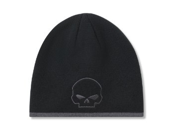 Willie G Skull Knit Beanie Mütze Schwarz