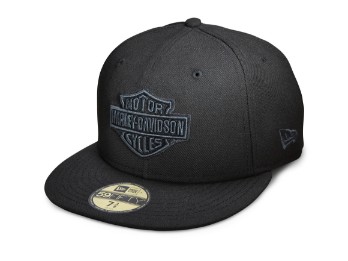 Tonal Bar & Shield Logo Zwart 59FIFTY Cap Pet met klep