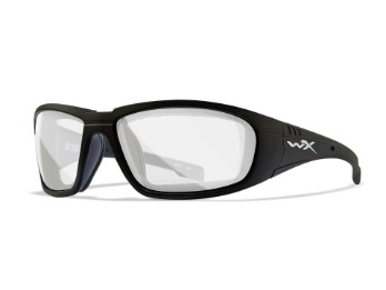 Occhiali protettivi da moto WX BOSS trasparenti, colore nero opaco