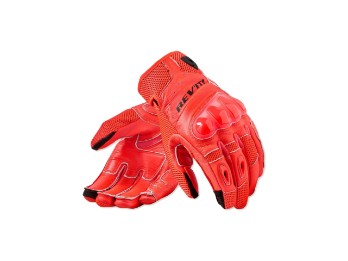 Ritmo Sommer Motorradhandschuhe Fluo-Rot Schwarz
