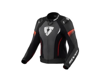 Xena 4 Pro Ladies Motorrad Lederjacke Damen Schwarz Neon-Rot