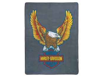 H-D Bar & Shield Eagle Folding Blanket Fleece Decke