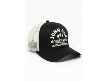 Шляпа дальнобойщика Черная / белая кепка
