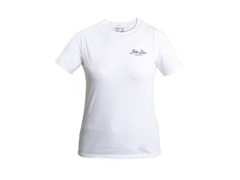 Damen T-Shirt Women JD Lettering White Weiß