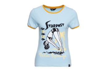 Контрастная женская футболка Stardust Sky Blue