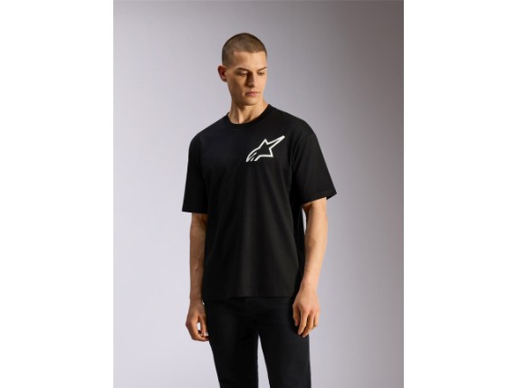 1216-72030-10-L, T-SHIRT ALPIN ONE OVERSIZED BLACK