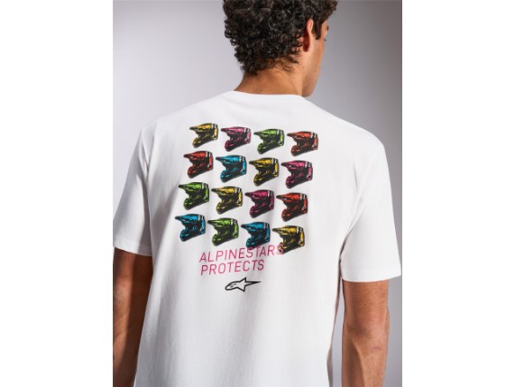 1216-72100-20-L, T-SHIRT ALPIN POP HELMETS WHITE