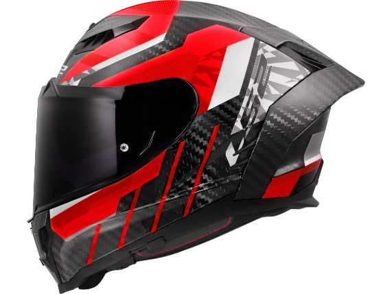 168075232M, HELM LS2 FF807 DRAGON TRAX RED