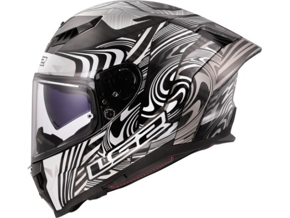 168075304M, HELM LS2 FF807 DRAGON ENTHUM SILVER