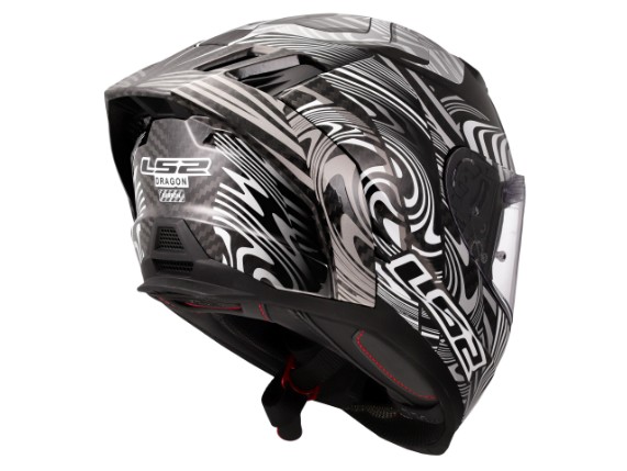 168075304M, HELM LS2 FF807 DRAGON ENTHUM SILVER