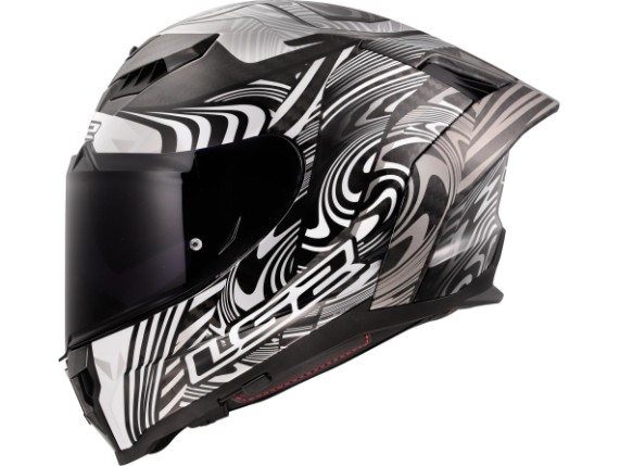 168075304M, HELM LS2 FF807 DRAGON ENTHUM SILVER