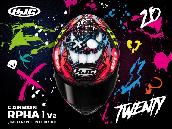 18312509, HELM HJC RPHA 1 V2 FUNKY DIABLO