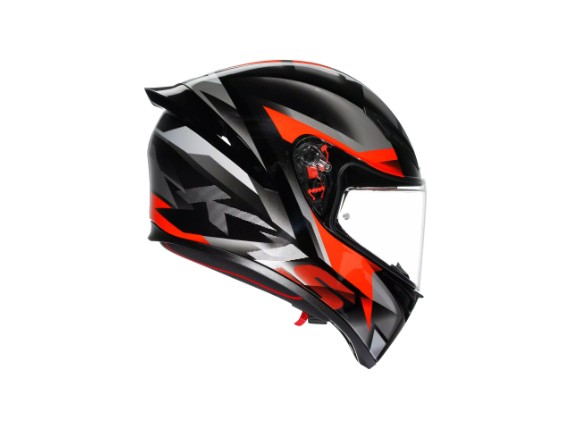 18394001-064-M, HELM AGV K1 S FASTLAP BLACK GREY RED