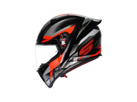 18394001-064-M, HELM AGV K1 S FASTLAP BLACK GREY RED