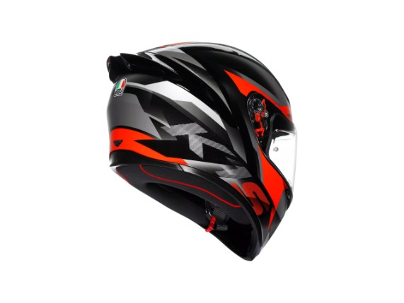 18394001-064-M, HELM AGV K1 S FASTLAP BLACK GREY RED