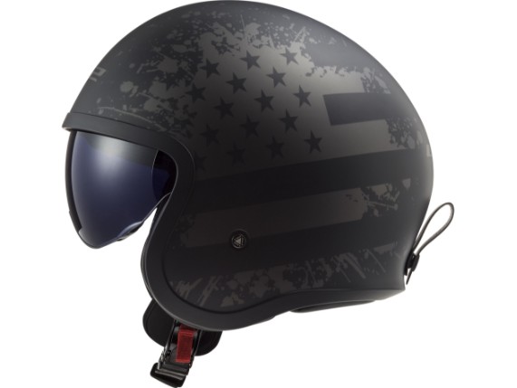 365992611M, HELM LS2 OF599 SPITFIRE 2 BLACK FLAG