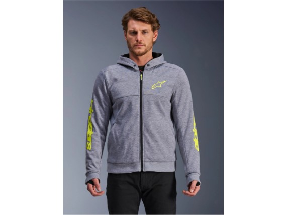 4200325-9232-L, FELPA CON CAPPUCCIO IN KEVLAR ALPIN CHROME V2