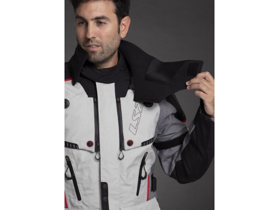 64220F0112M, TEX JACKE LS2 APOLLO MAN BLACK DARK