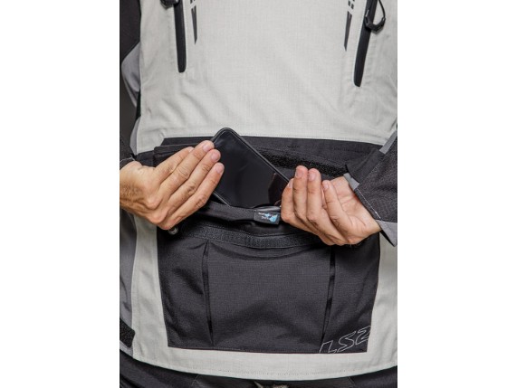 64220F0112M, TEX JACKE LS2 APOLLO MAN BLACK DARK