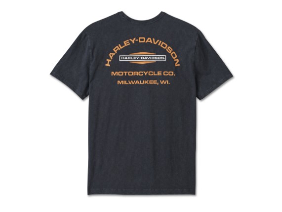 96012-25VM/000L, T-SHIRT HARLEY STACKED BAR & SHIELD