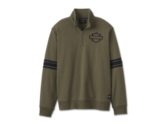 96099-25VM/000L, SWEATER HARLEY BAR & SHIELD 1/4 ZIP