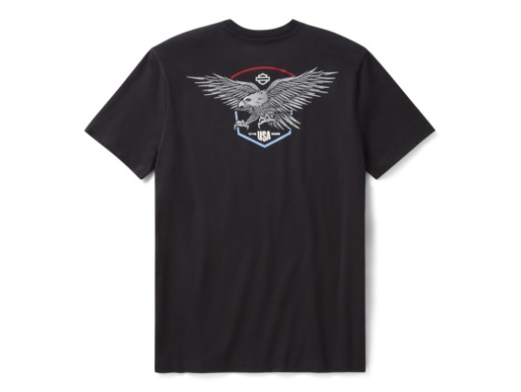 96182-26VM/000L, T-SHIRT HARLEY LIBRTY EAGLE TEE