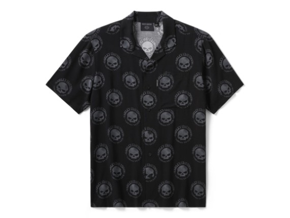 96205-26VM/000L, HEMD HARLEY WILLIE G SKULL ALOHA
