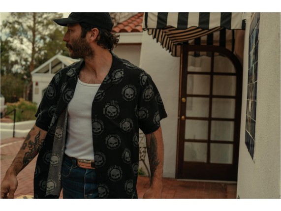 96205-26VM/000L, HEMD HARLEY WILLIE G SKULL ALOHA