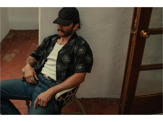 96205-26VM/000L, HEMD HARLEY WILLIE G SKULL ALOHA