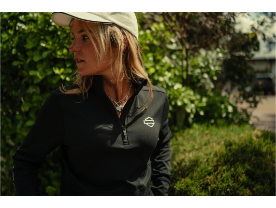 96327-26VW/002L, SWEATER HARLEY TECH 3/4 ZIP