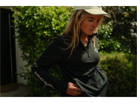 96327-26VW/002L, SWEATER HARLEY TECH 3/4 ZIP