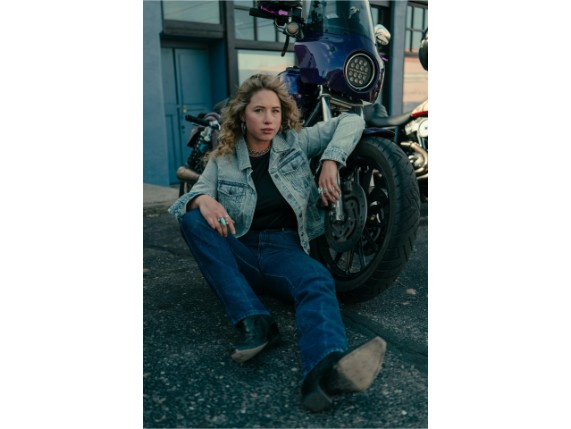 96465-25VW/000L, JACKE HARLEY ROSE&THORN BILING DENIM