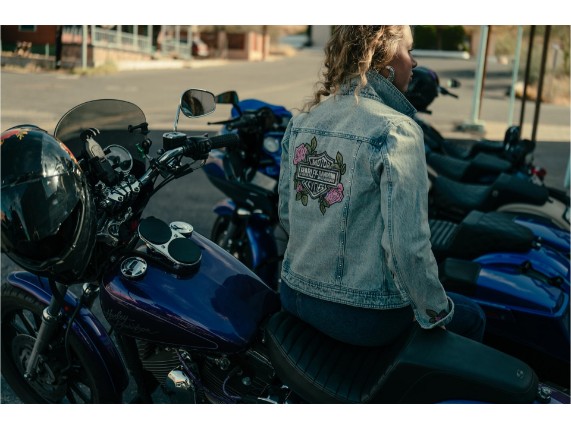 96465-25VW/000L, JACKE HARLEY ROSE&THORN BILING DENIM