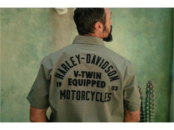 96494-25VM/000L, HEMD HARLEY V-TWIN EQUIPPED SOLID