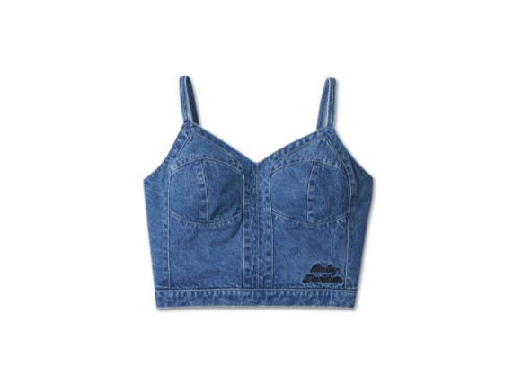 96514-24VW/000L, TOP HARLEY COOL BLUE BUSTIER