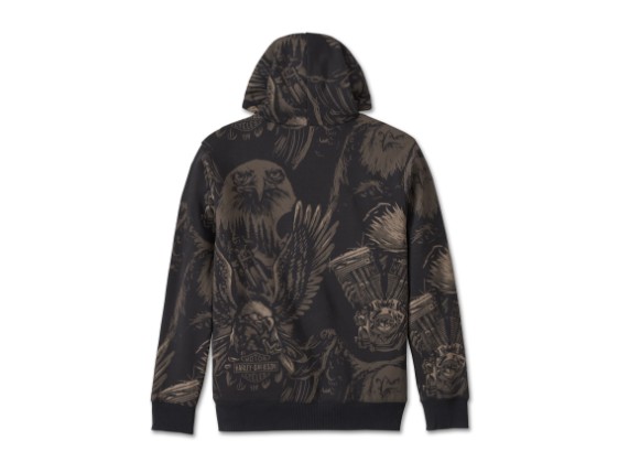 96522-24VM/000L, SWEATER HARLEY SHADOW BIRD ZIP-UP