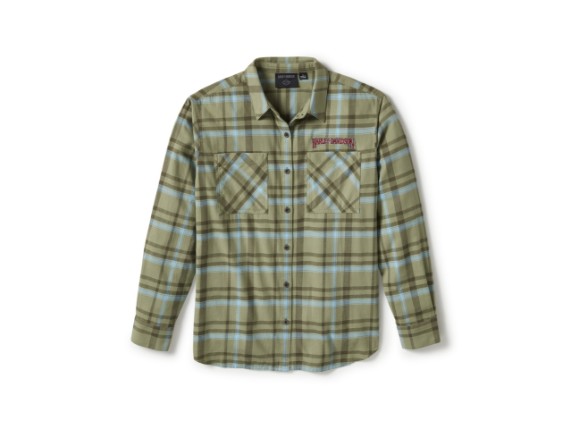 96550-25VW/000L, HEMD HARLEY PATCH WOVEN