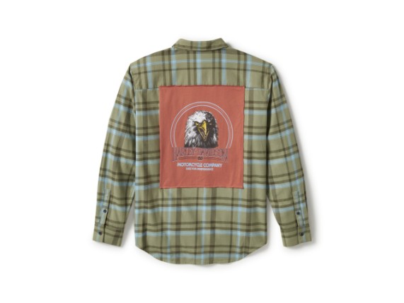 96550-25VW/000L, HEMD HARLEY PATCH WOVEN