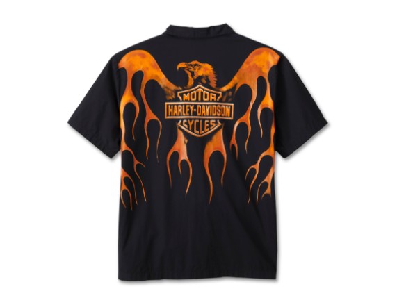 96553-24VM/000L, HEMD HARLEY BURNING EAGLE S/S