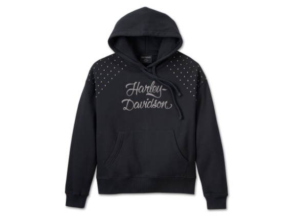 96570-24VW/000L, SWEATER HARLEY STUDDED OUT HOODIE