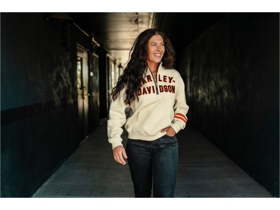 96604-26VW/000L, SWATER HARLEY 3/4 ZIP FLEECE CREW