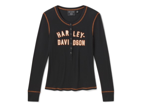 96643-26VW/000L, LONGSLEEVE HARLEY SNAP