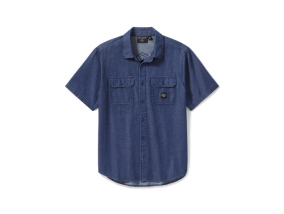 96740-25VM/000L, HEMD HARLEY BAR & SHIELD CHAMBRAY