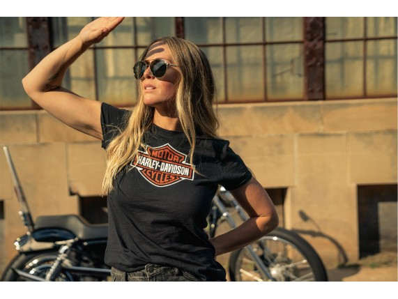 99095-24VW/000L, T-SHIRT HARLEY BAR & SHIELD LADY